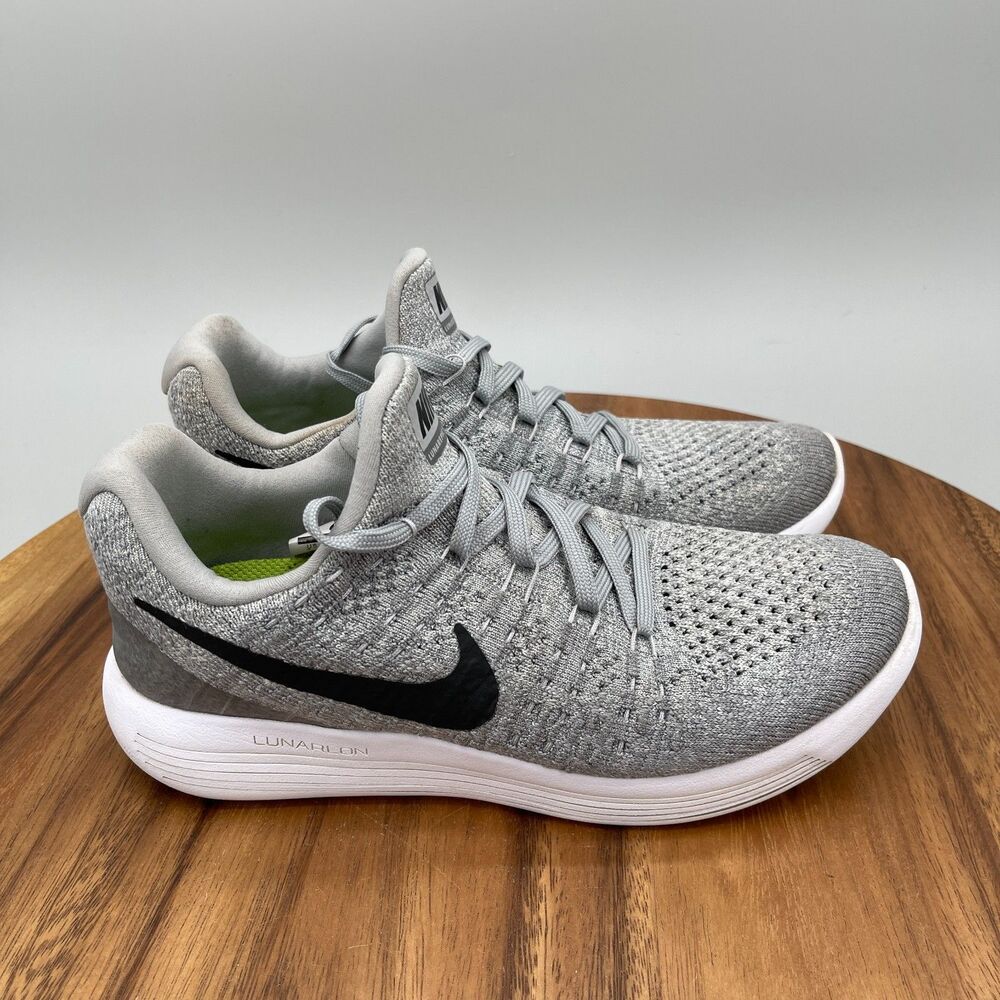 Nike Lunarepic Flyknit 2 Shoes Womens Size 7.5 Gray Running Comfort Walking Gym